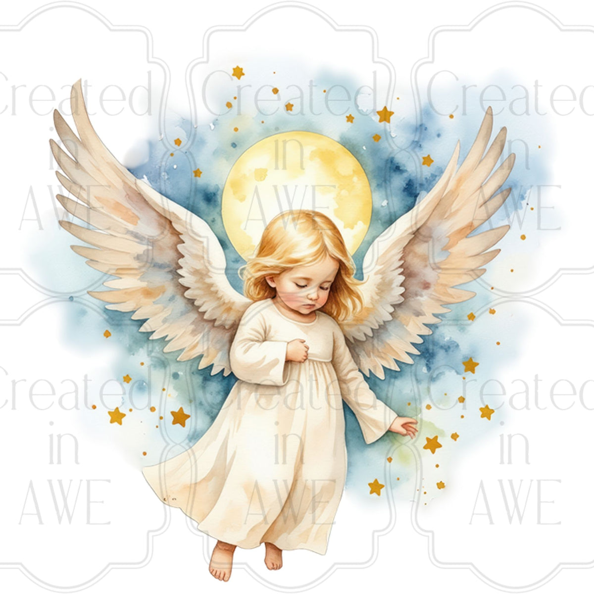 Watercolor Christmas Angels