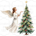 Watercolor Christmas Angels