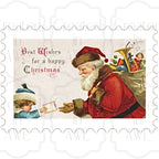 Horizontal Vintage Christmas Stamps
