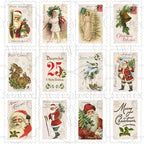 Vertical Vintage Christmas Stamps