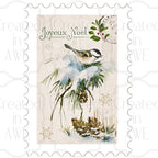 Vertical Vintage Christmas Stamps