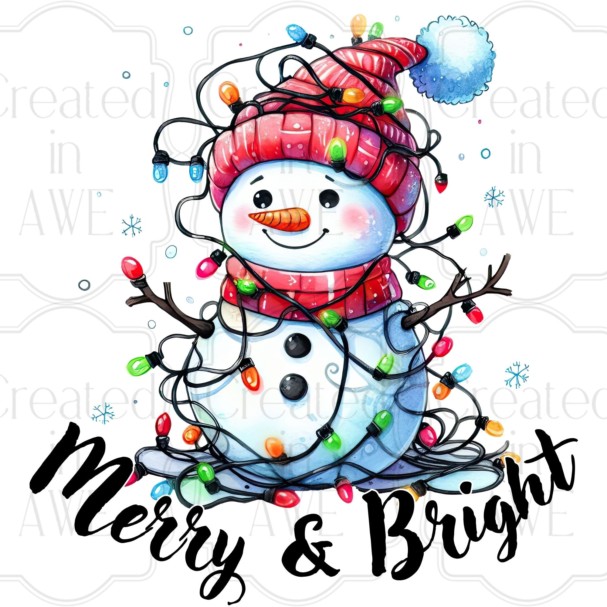 Merry and Bright Snowman