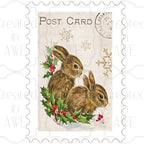 Vertical Vintage Christmas Stamps