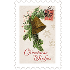 Vertical Vintage Christmas Stamps