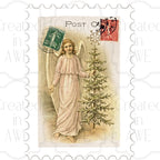 Vertical Vintage Christmas Stamps
