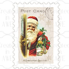 Vertical Vintage Christmas Stamps