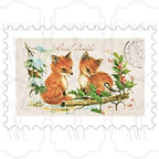 Horizontal Vintage Christmas Stamps