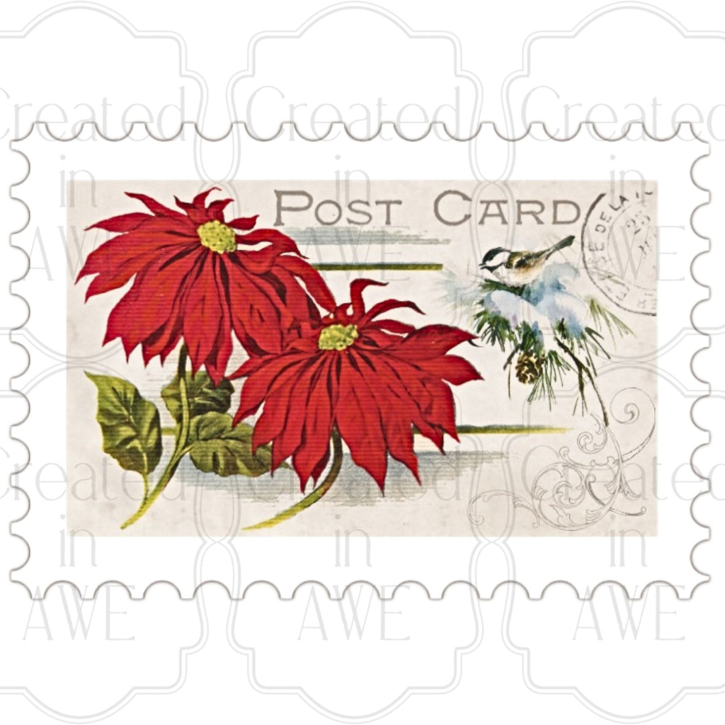 Horizontal Vintage Christmas Stamps
