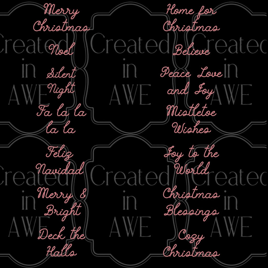 Christmas Phrases - Candy Font