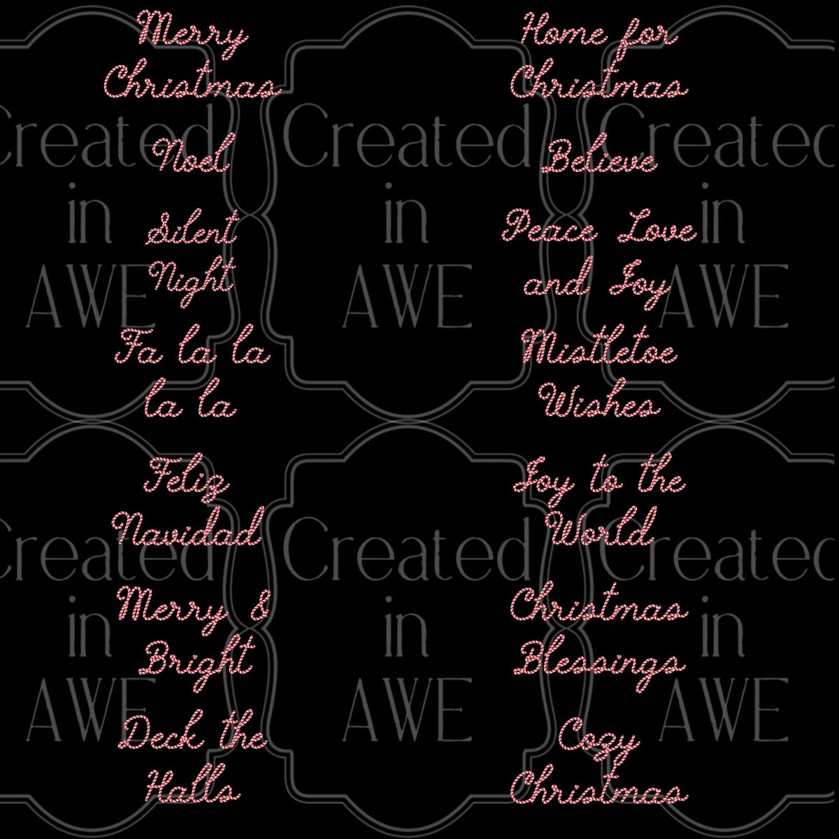 Christmas Phrases - Candy Font