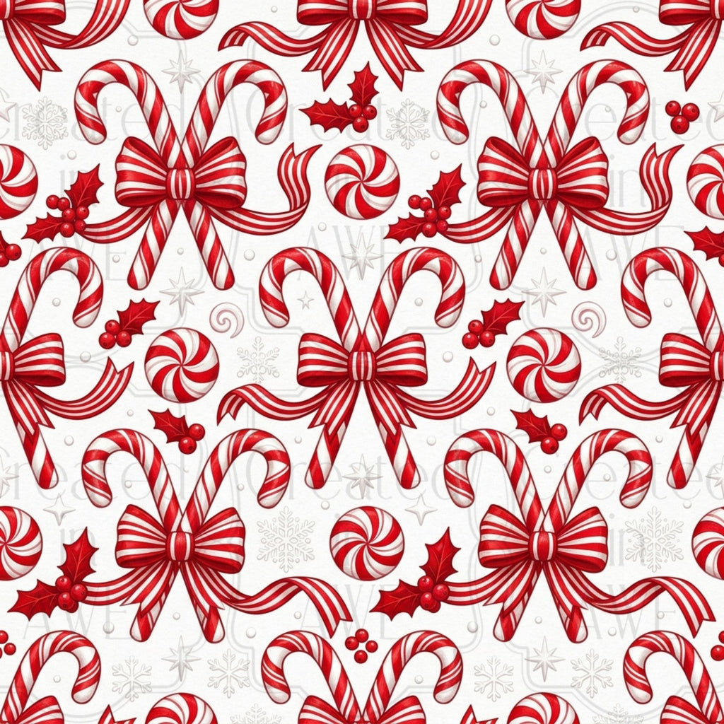 Christmas Candy Canes Pattern