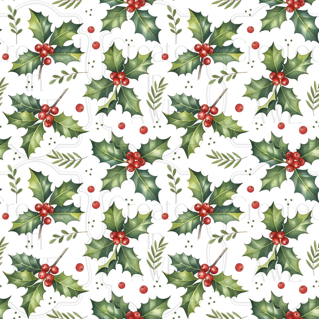 Christmas Holly Berries Pattern
