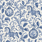 Christmas Blue Toile Pattern
