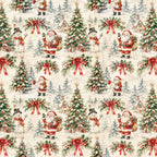 Christmas Santas and Trees Pattern