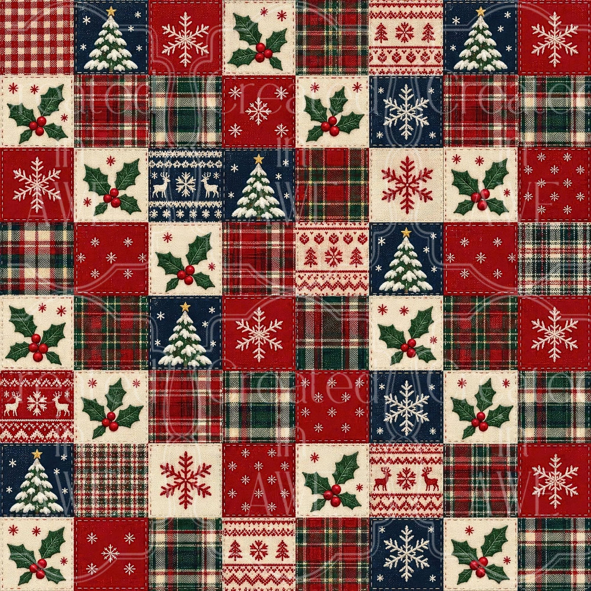 Christmas Patchwork Pattern
