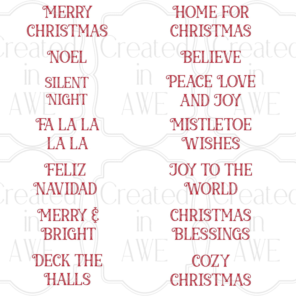 Christmas Phrases - Glorious Font