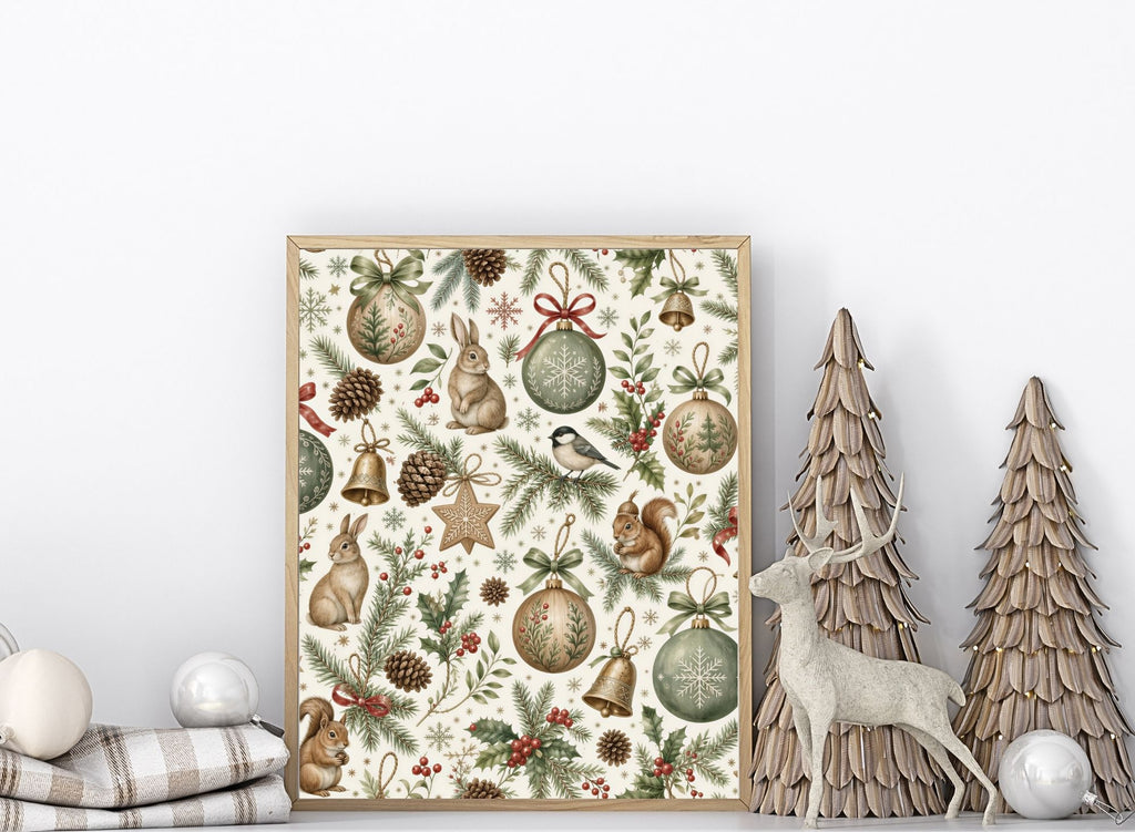 Christmas Woodland Animals Pattern