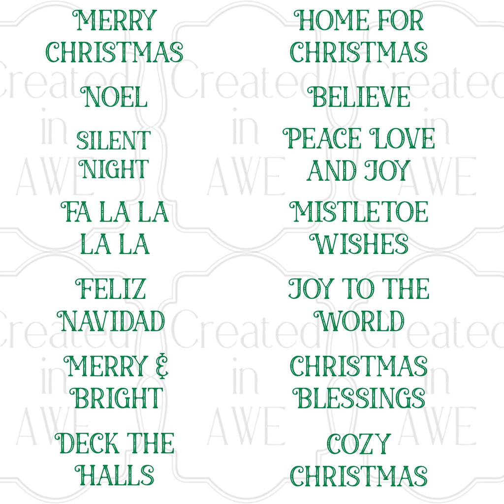 Christmas Phrases - Glorious Font
