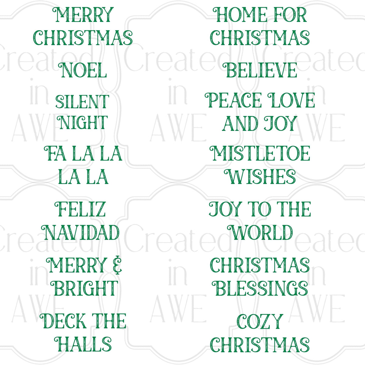 Christmas Phrases - Glorious Font