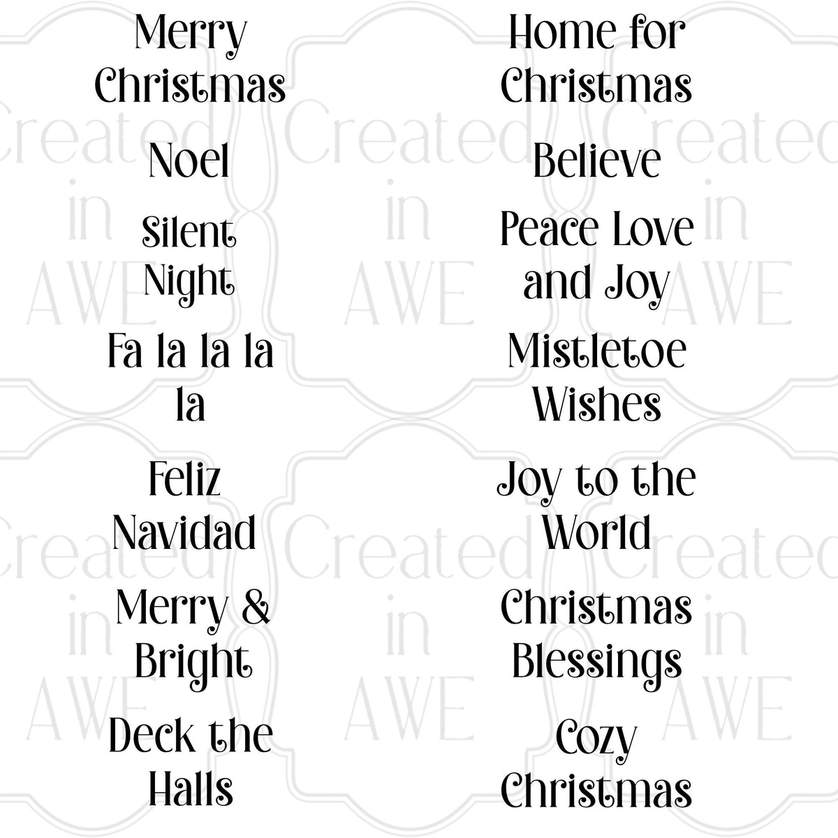Christmas Phrases - Saintly Font