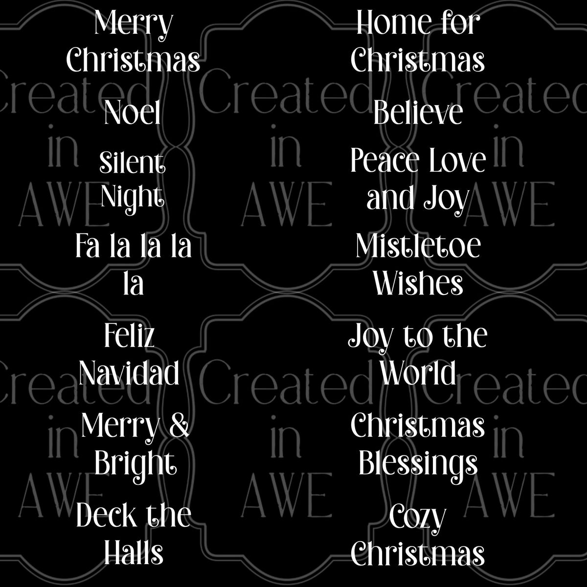 Christmas Phrases - Saintly Font