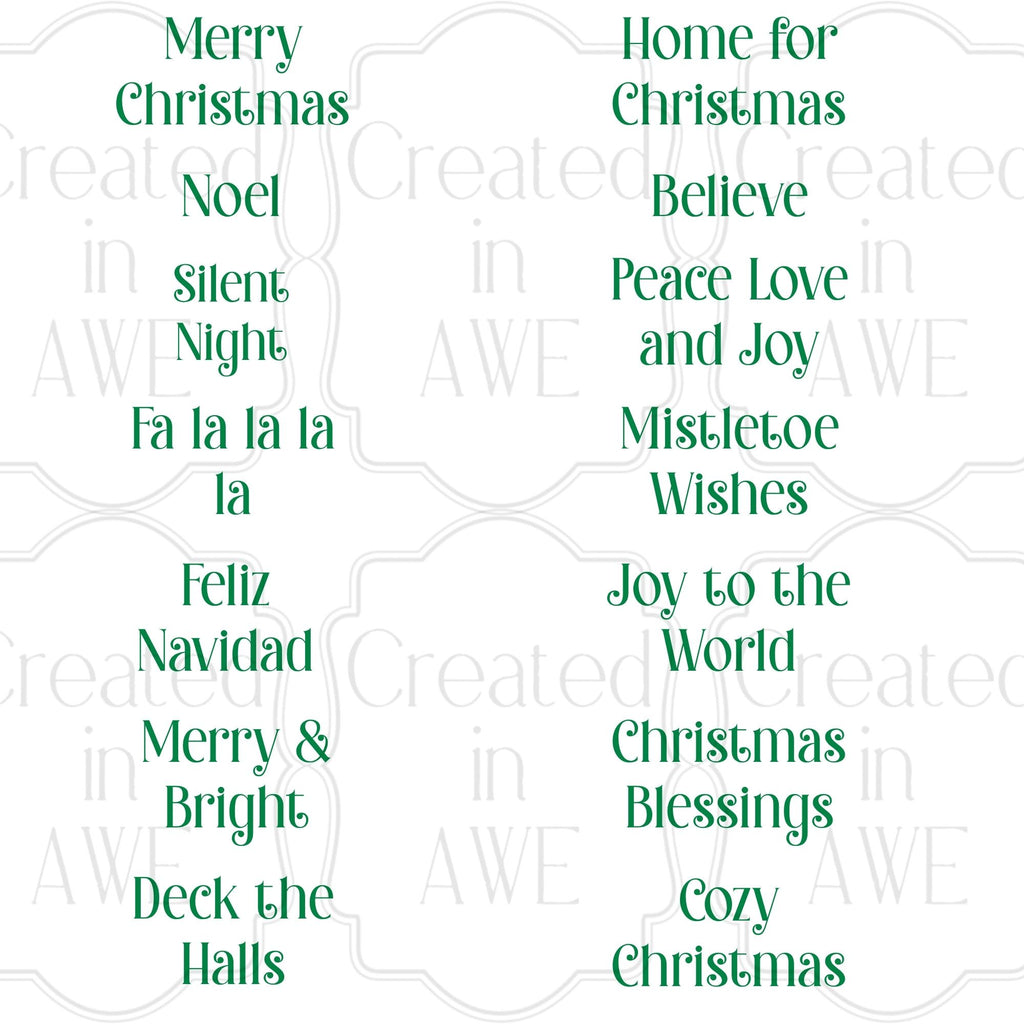 Christmas Phrases - Saintly Font