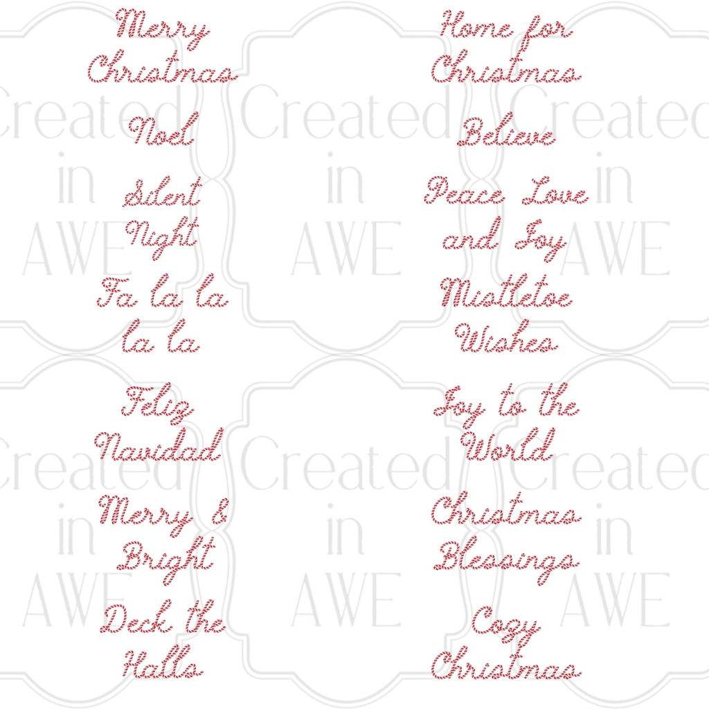 Christmas Phrases - Candy Font