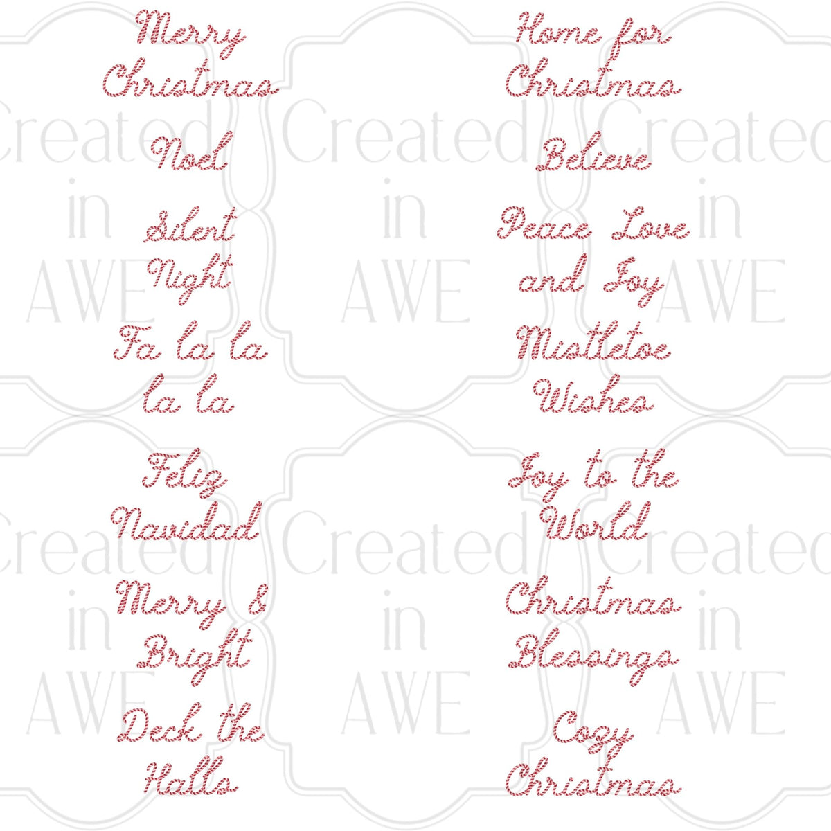 Christmas Phrases - Candy Font