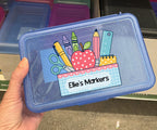 Polka Dot Apple Custom School Labels