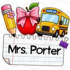 Bus & Bow Custom School Labels