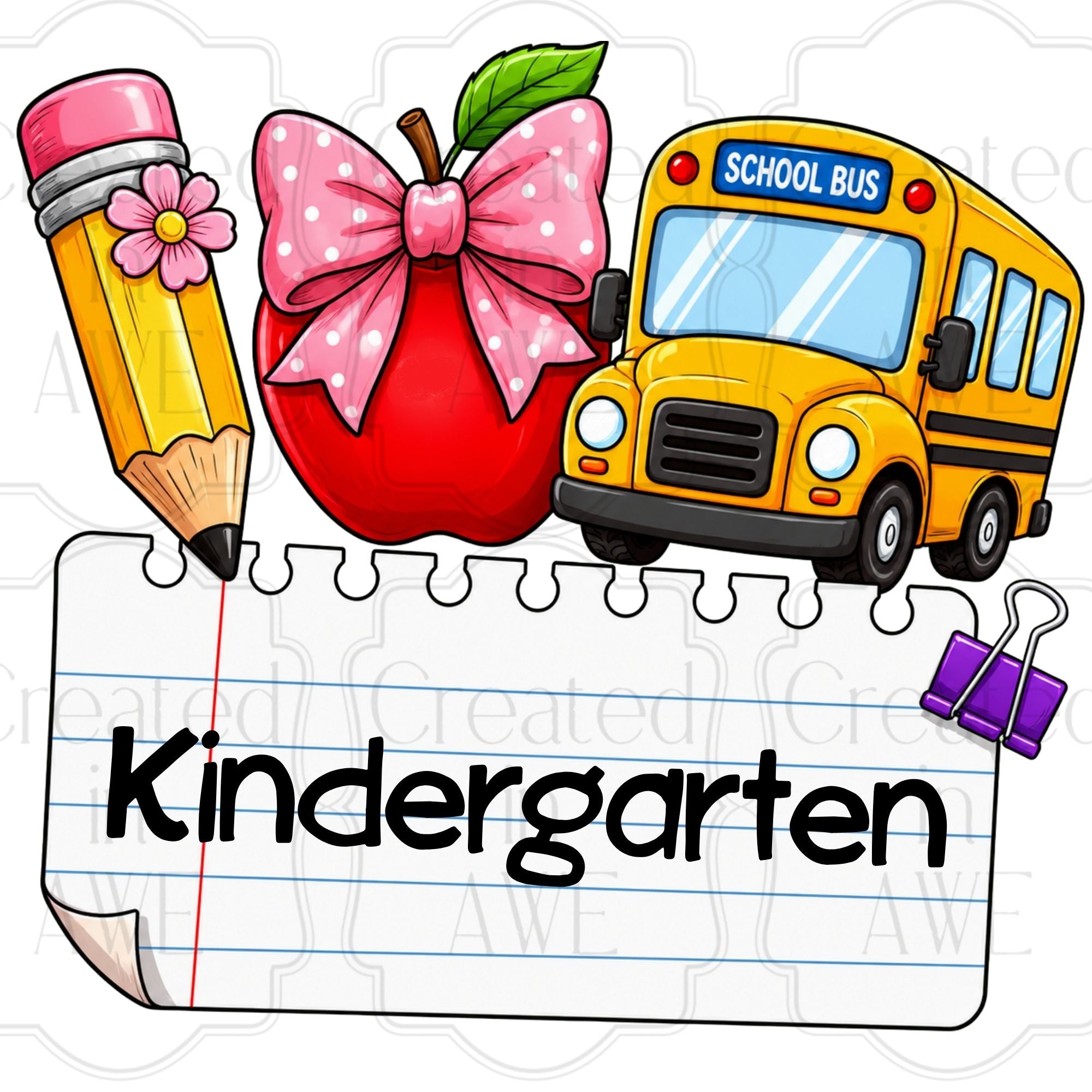 Bus & Bow Custom School Labels