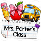 Bus & Bow Custom School Labels