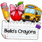 Bus & Bow Custom School Labels