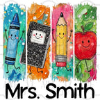 Preppy Quad Custom School Labels