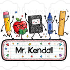 Supplies with Stars Custom School Labels