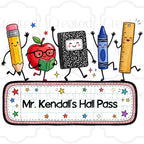 Supplies with Stars Custom School Labels