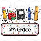 Supplies with Stars Custom School Labels