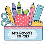 Polka Dot Apple Custom School Labels