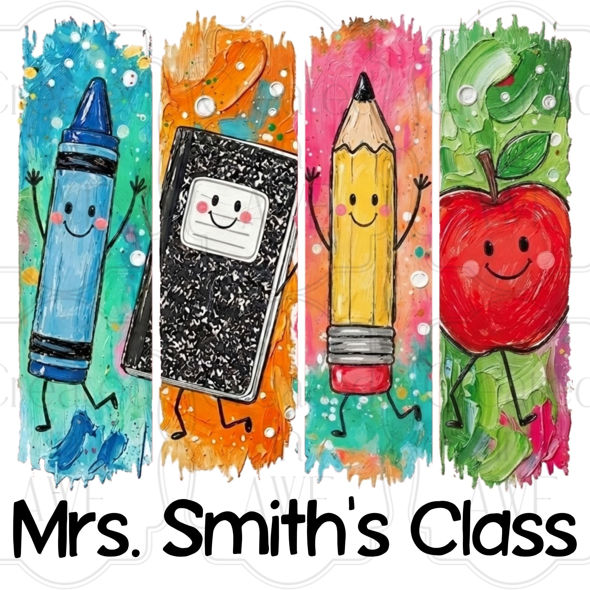 Preppy Quad Custom School Labels