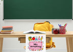 Pink Gingham Custom School Labels