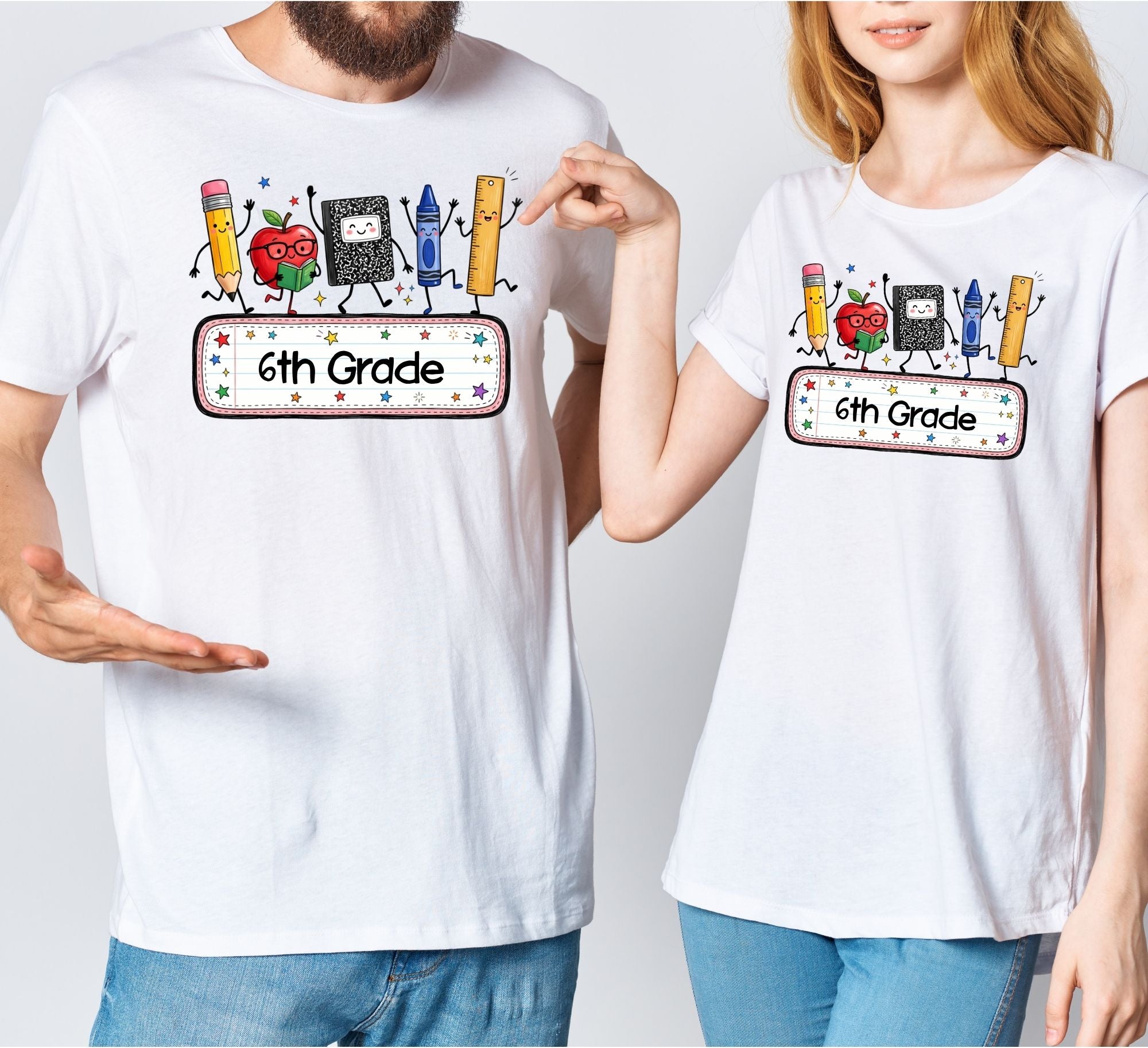 Supplies with Stars Custom School Labels