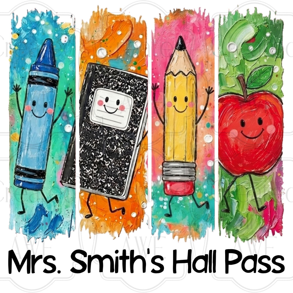 Preppy Quad Custom School Labels