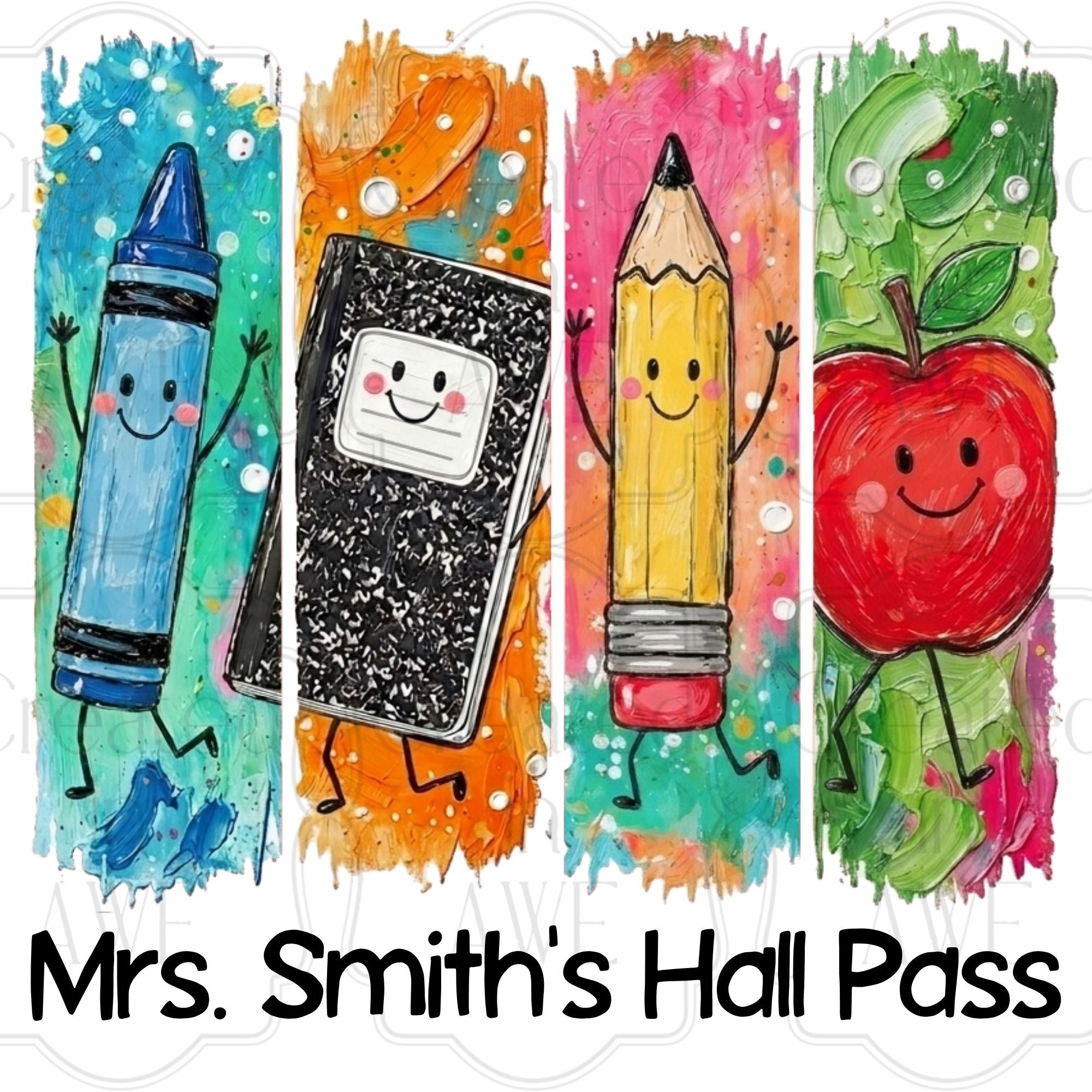 Preppy Quad Custom School Labels