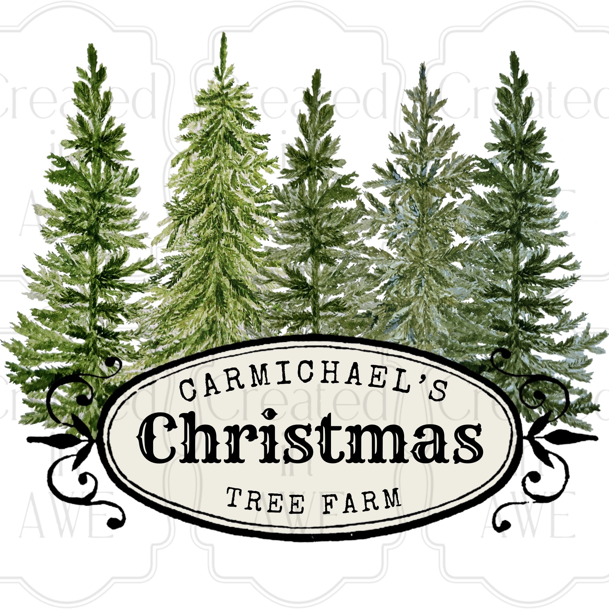 Christmas Tree Farm (customizable)