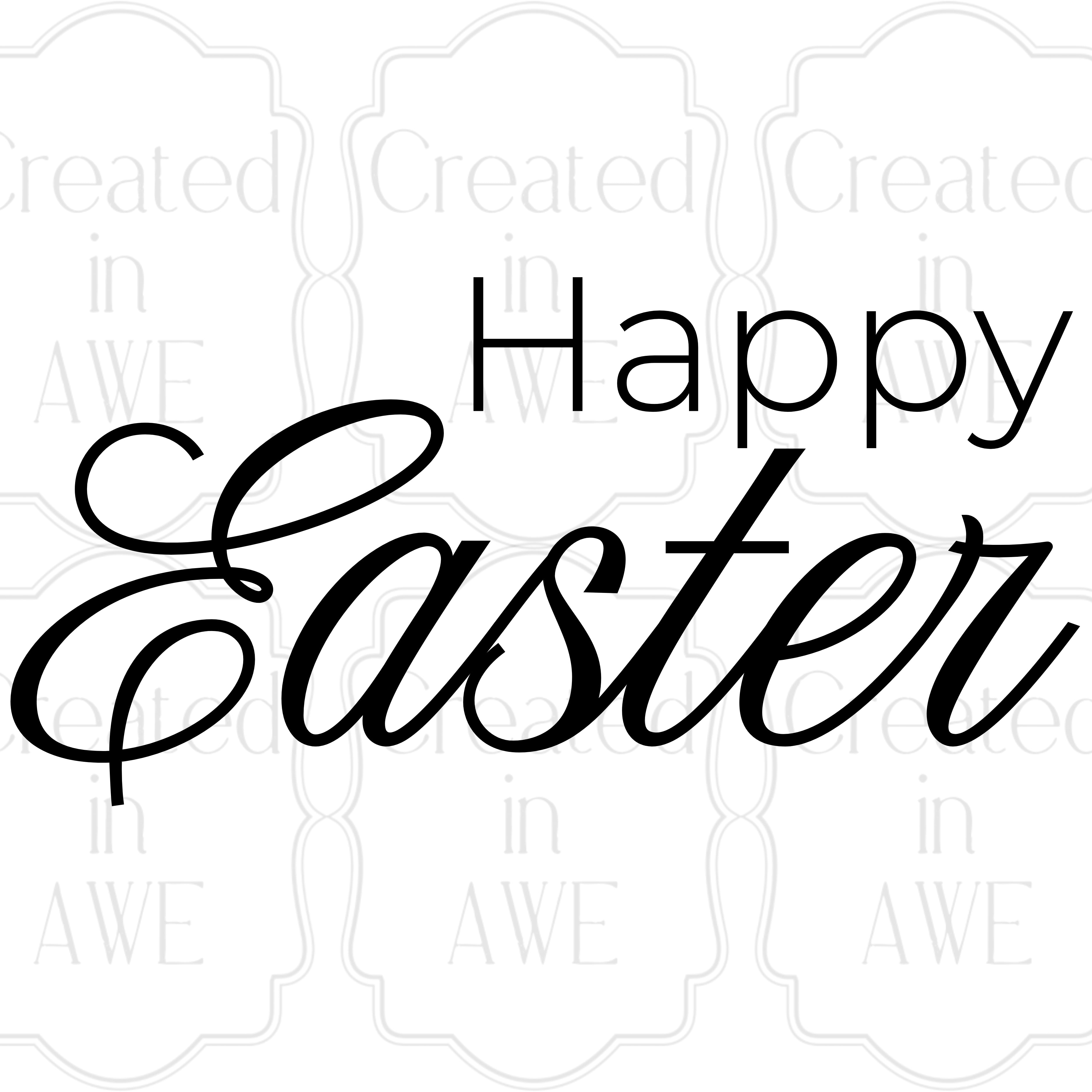 Easter Words (Black) variety and singles