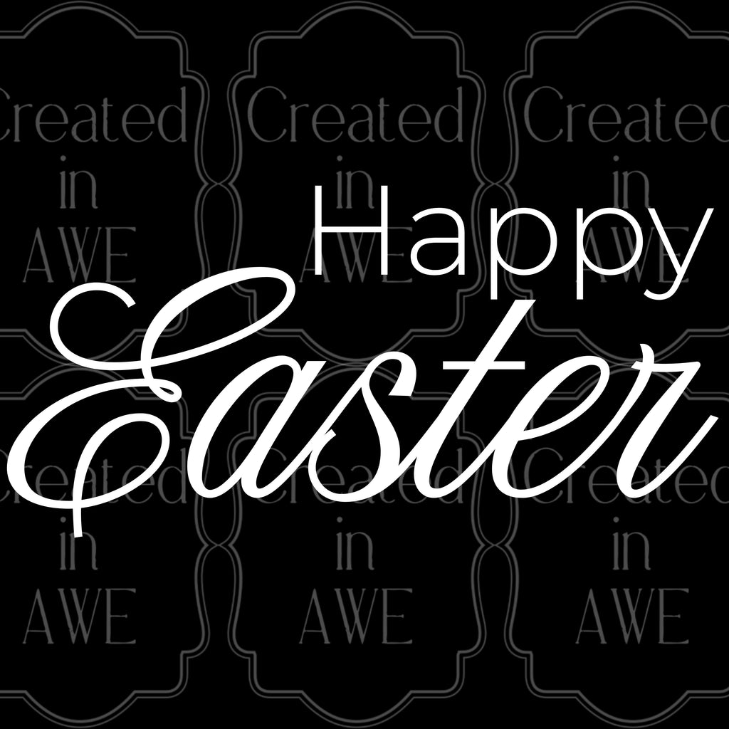 Easter Words (white) variety and singles