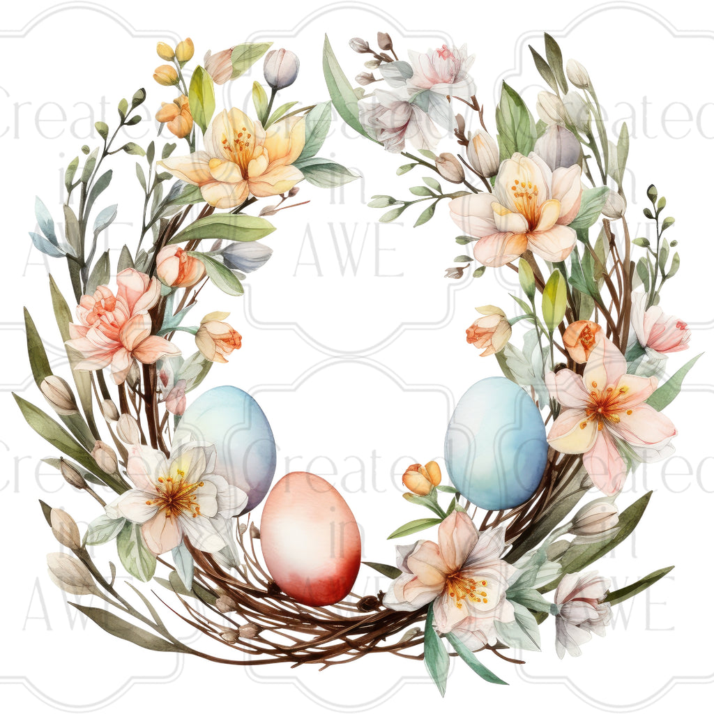 Watercolor Easter Eggs variety and singles