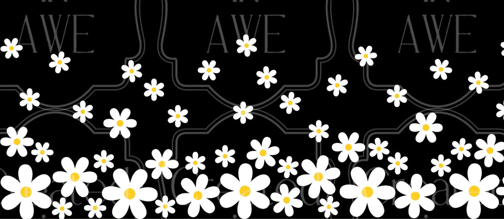 White Daisies UV Sticker wrap