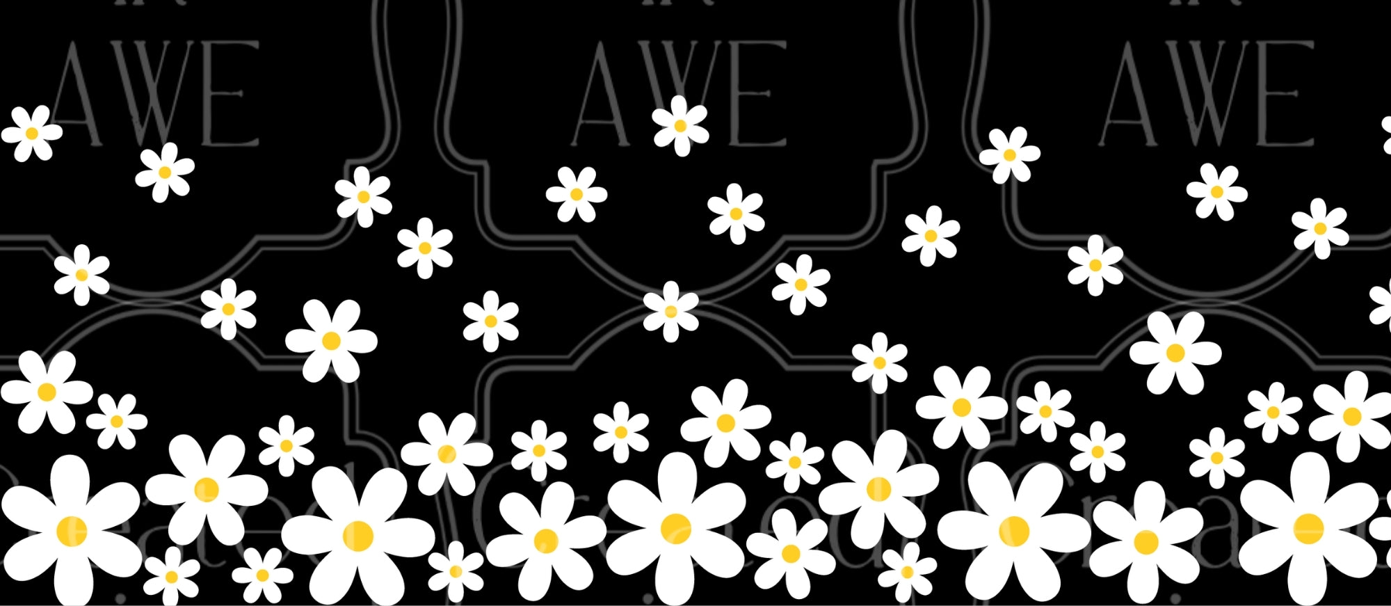 White Daisies UV Sticker wrap
