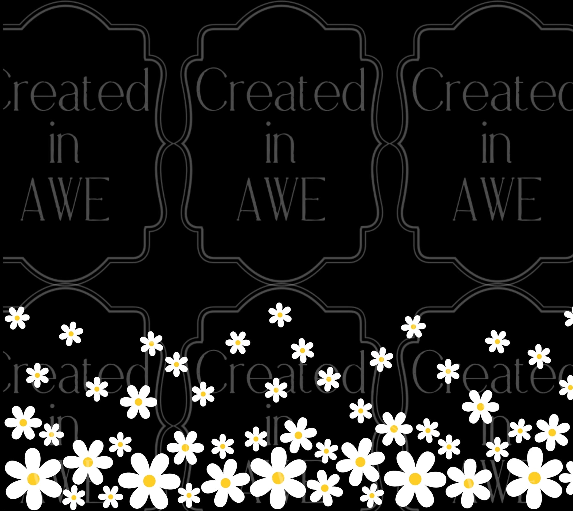 White Daisies UV Sticker wrap